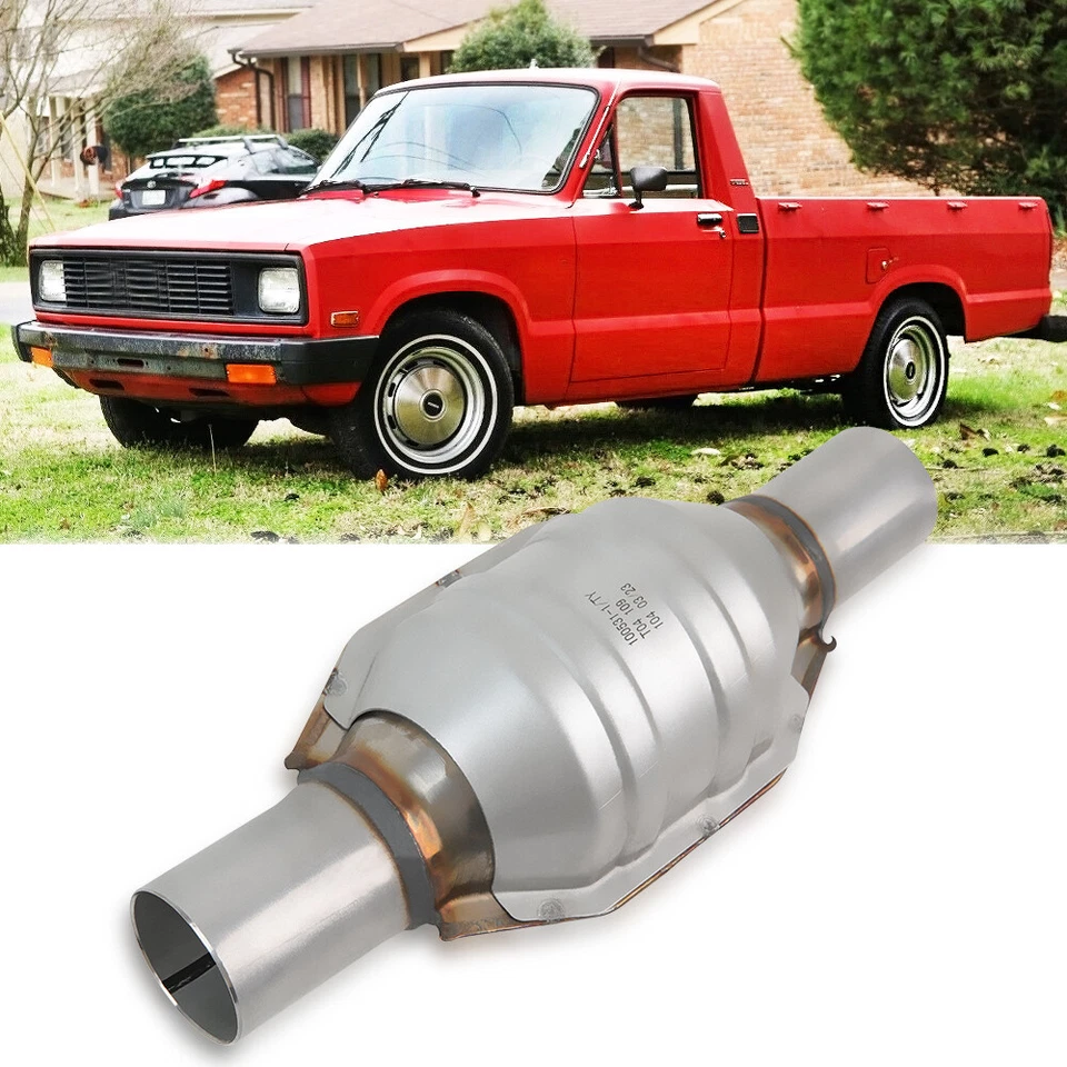 2" Inlet/Outlet Catalytic Converter Weld-on w/ Heat Shield For Mazda B2000 B2200 - Image 1 of 4
