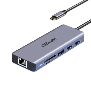 Multi Usb Hub Type c 3.0 Hdmi Vga Micro Sd Card Readers Rj45 Aux for Macbook ... - Bild 1 von 18