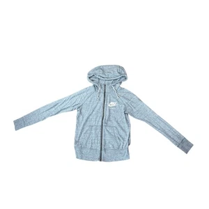 Chaqueta NIKE para mujer pequeña gris claro cremallera completa con capucha etiqueta roja - Imagen 1 de 6