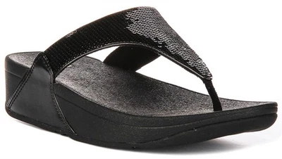 Sandalias De Mujer Fitflop Lulu Con Brillos En Negro UK 3 - 8 - Imagen 1 de 4