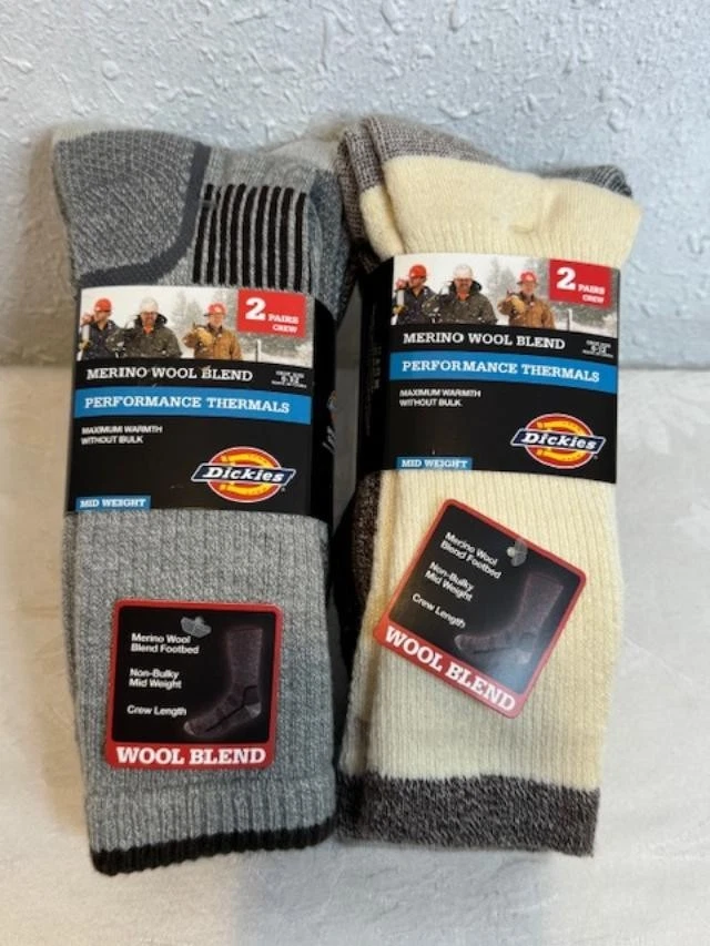 Novas meias bota pesadas da Dickies 6-12 (4 pares) mistura de lã desempenho - Imagem 1 de 4