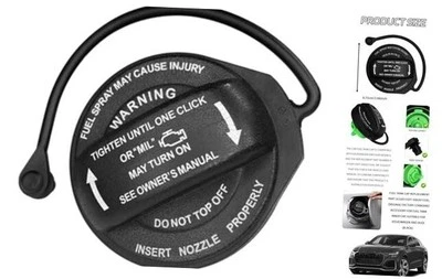 Gas Cap for Audi A4 A5 A8, Volkswagen VW Golf, Quattro Q5 RS5 S4 S5 S8 Black Foto 1 de 4