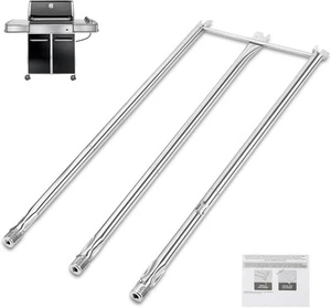 QuliMetal 304 Stainless Steel Grill Burner 34.25"Grill Burner,3 halfs - Imagen 1 de 6