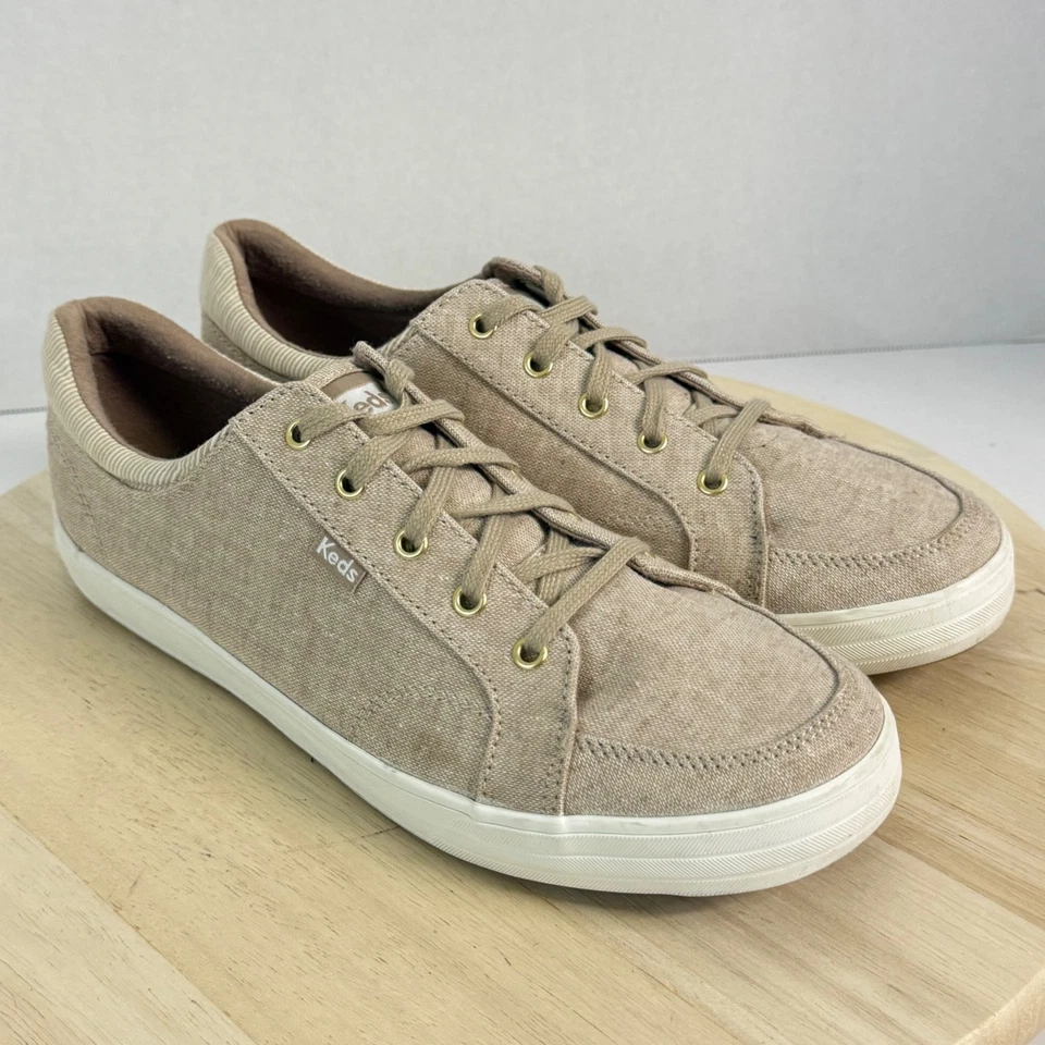 Tenis para mujer Keds de lona a rayas Oxford atletismo espuma viscoelástica zapatos talla 11W Foto 1 de 4