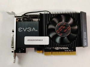 Lot of 2 EVGA Nvidia GeForce GT 710 2 GB DDR3 PCI-E x8 Low Profile Video Card - Picture 1 of 6