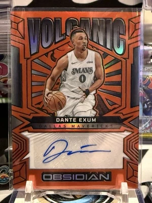 Grabado eléctrico volcánico Obsidian Dante Exum 2024-25 naranja inundación automático #/99 TZ Foto 1 de 2