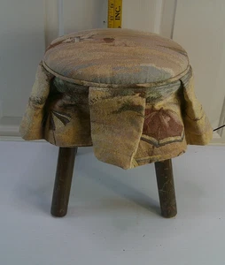 Retro small Foot Stool Ottoman Mid Century/beach - Picture 1 of 8
