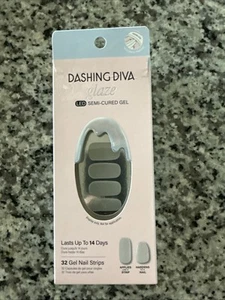Dashing Diva Glaze Semi Cured 32 Gel Nail Strips Its Electric Grey Gray GAM199 - Picture 1 of 7