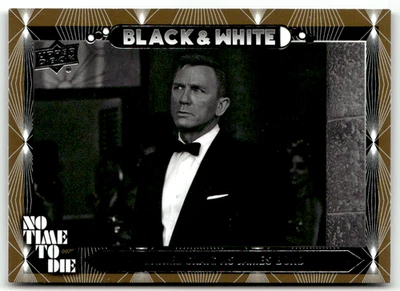 Upper Deck 2025 James Bond 007 No. BW-9 Daniel Craig as James Bond Black & White