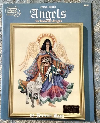 Angels - Barbara Baatz Cross Stitch Pattern Booklet - 6 Designs Charts  NIIP - Image 1 of 4