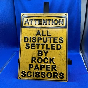 Metal Wall Sign Funny Attention Humor Plaque 10x14 Hobby Lobby - Picture 1 of 1