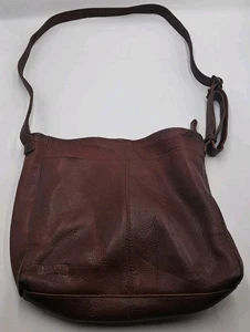 DULUTH TRADING CO Umhängetasche braun Pebbled Leder Saddle Sling Vintage - Bild 1 von 13