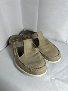 Crocs WALU MULE Canvas Suede Slip On Mules Womens Shoes Size 6m - Picture 1 of 4