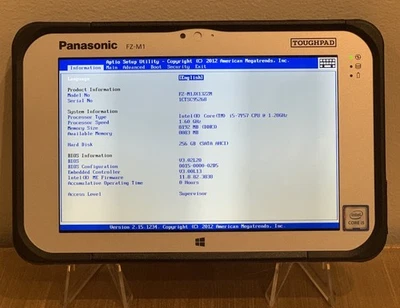 NEW PANASONIC FZ-M1 TOUGHPAD COMPUTER, INTEL CORE i5, 8GB HD, 128 GB SSD - Image 1 of 4
