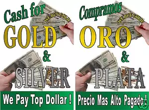 Poster Cash for Gold & Compramos Oro (Spanish) 2 advertising posters 18" x 24" - Picture 1 of 3