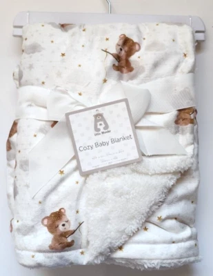 Little Wonder Cozy Baby Blanket Bear Fishing - Image 1 of 2