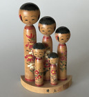 Vintage Japanese Traditional Kokeshi Dolls from Zao Spa