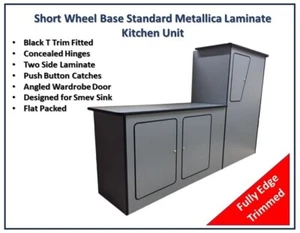 Transit Custom Campervan Camper Kitchen Furniture Unit pod Metallica STD SWB - Picture 1 of 4