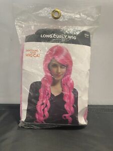 Pink Women's Wig Long Adult Curly Elasticized Lining 185 NEW