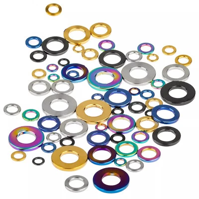 Titanium Washer M4 M5 M6 M7 M8 M10 Flat DIN912 For Bicycle Motorcycle Car Gasket - Image 1 of 4