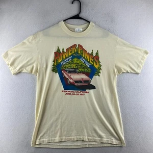 Vintage Muscle Car Shirt Herren XL beige 1987 Plymouth Road Runner Superbird Mopar - Bild 1 von 21