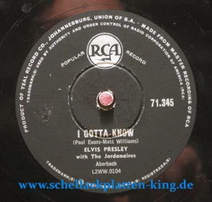 Elvis Presley 78 RPM / Are You Lonesome To-Night? & I Gotta Know (03-0921) - Foto 1 di 3