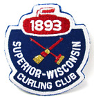 Superior Wisconsin Curling Club 1893 Jacket Patch Sport Broom Sweeper Vintage B