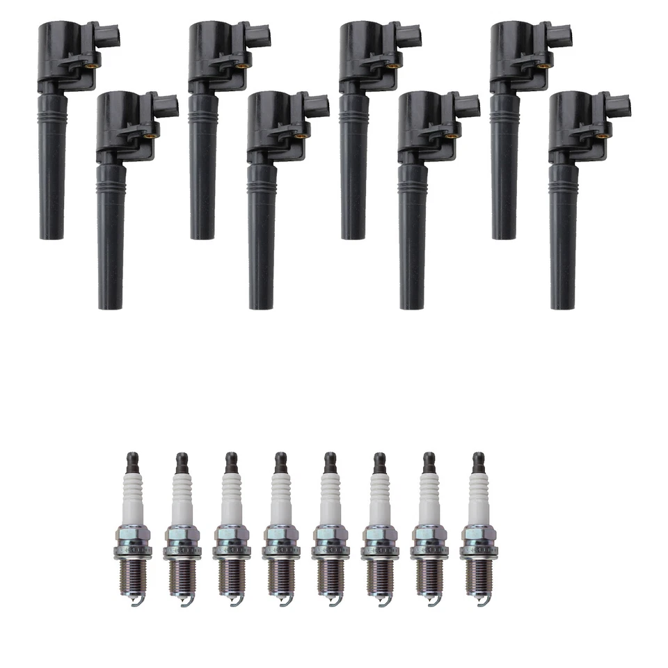 Комплект платиновых свечей зажигания Hitachi 8 катушек зажигания 8 NGK для Thunderbird LS 3.9 V8 - Изображение 1 из 1