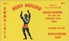 vintage CB radio QSL postcard bodybuilder Butch Gauggel 1970s Colleyville Texas