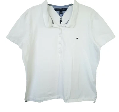 Tommy Hilfiger Polo Shirt Kids Youth XL White Short Sleeve 1/4 Button Casual - Image 1 of 4