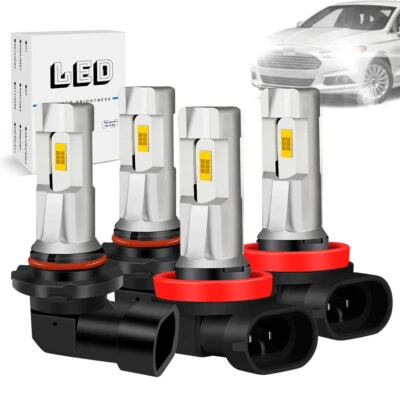 Kit de 4 bombillas blancas de haz alto bajo faros LED para Honda City 2016 2017-2019 Foto 1 de 4