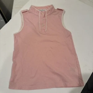 Brooks Brothers Girls Kids Sz Small Pink Cotton Sleeveless Shirt Top - Picture 1 of 7