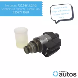 Mercedes 722.9 B1/K2/K3 Solenoid OE (Bosch) - Black Cap - 2202771098 - Picture 1 of 2