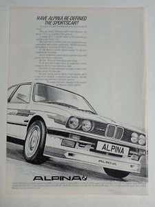 1984 BMW ALPINA C1 2.3 RE-DEFINED THE SPORTSCAR? BRITISH MAGAZINE ADVERTISEMENT - Picture 1 of 1
