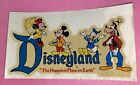 Vintage Disneyland Window Decal/Sticker Disney Mickey Minnie Mouse Donald As Is