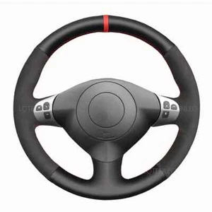 Cubierta de volante de coche de gamuza de cuero cosido a mano para Alfa Romeo 147 / 156 / GT - Imagen 1 de 11