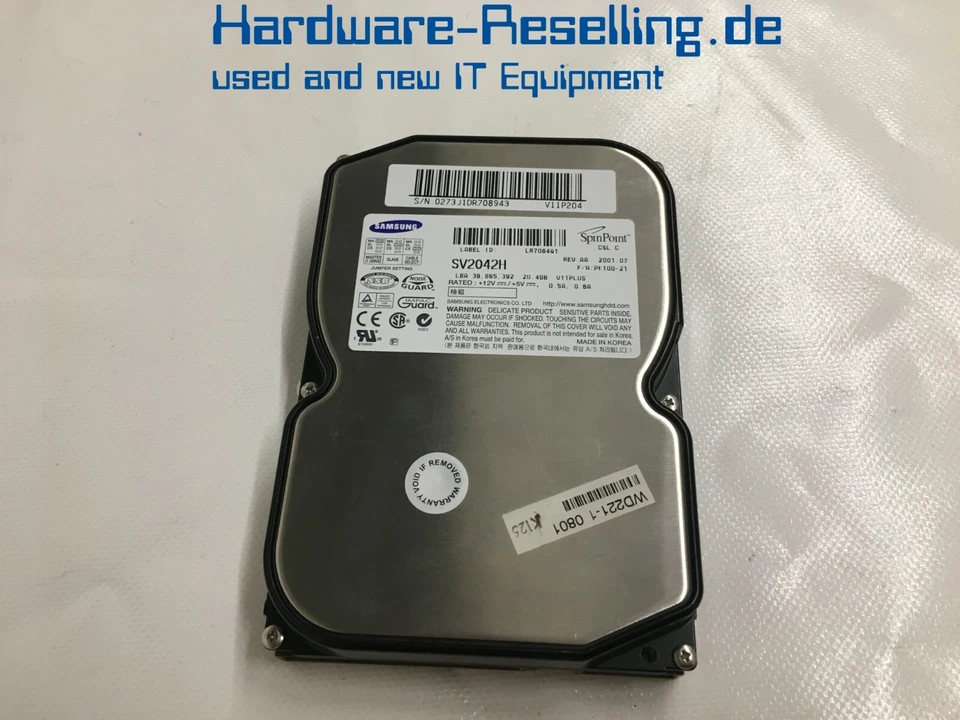 Samsung Spinpoint Ide 3,5 " 20GB 512KB 5400RPM SV2042H - Immagine 1 di 1