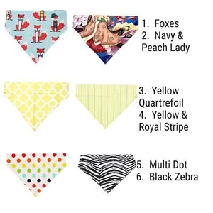 CLEARANCE! Medium Pet Bandana- 6 Fabrics Available - Picture 1 of 10