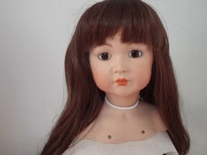 DOLLS LONG WIG IN Dark Brown Fits head circ 11-12 inch Code Susan - Picture 1 of 3