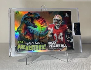 Ricky Pearsall 2024 Wild Card Dino-Might Prehistoric Tie-Dye Holo 49ers 1/1 - Picture 1 of 2