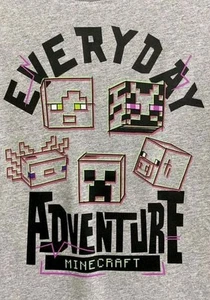 Camiseta Oficial MINECRAFT Adventure Club Gris Adulto XXL!! NUEVO - Imagen 1 de 2