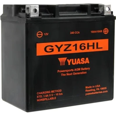 Bateria Yuasa GYZ sem manutenção de alto desempenho - GYZ16HL YUAM716GHL - Imagem 1 de 4