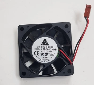 DELTA AFB0612HHB 12V 0.18A DC Brushless Fan 60X60X15mm 2-wire - Image 1 of 4