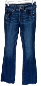 American Eagle Jeans Damen 4R Kick Boot Low Rise Dark Wash Stretch Denim 28x31 - Bild 1 von 13