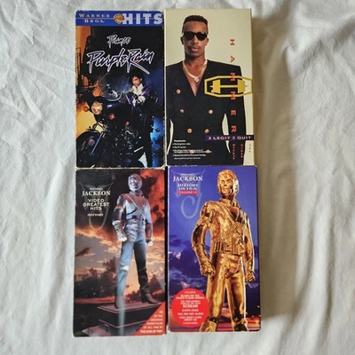 VHS LOT of 4 80s Music Video Michael Jackson Prince MC Hammer Hits Concert Foto 1 de 4