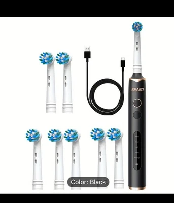 Rotating Toothbrush with 5 Cleaning Modes, 8 Replacement Brush Heads,  - Image 1 of 4