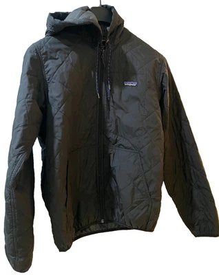 Patagonia Jacket Mens Medium  Black Micro Hooded Puffer Quilted Outdoor Gorpcore - Image 1 of 4