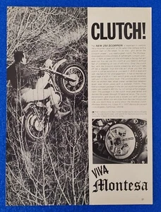 1968 MONTESA OF SPAIN MOTORCYCLE PRINT AD 250cc SCORPION CLUTCH! MOUNTAIN GOAT - Picture 1 of 1