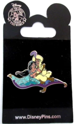 Prendedor TODO el Nuevo Mundo - Jazmín y Aladino en una alfombra voladora Walt Disney 2016 Foto 1 de 2