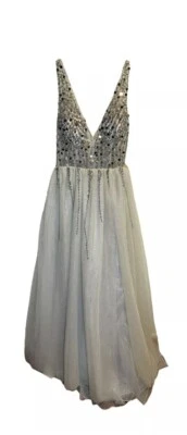 Beautiful gray Girls prom dress size L - Image 1 of 2